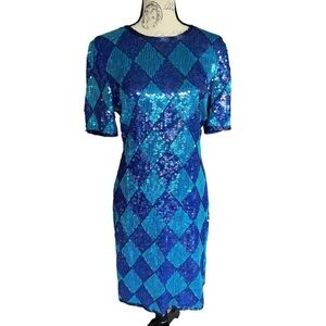 Vintage 90s sequined dress size M